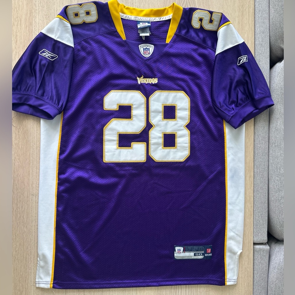 Adrian Peterson Minnesota Vikings Reebok Jersey Mens Size 50 Authentic Sewn Rare